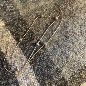 925 silver Necklace with silver beads.